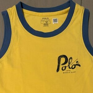 Boys 7 Polo by Ralph Lauren Kids Yellow Tank Top